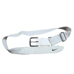 Nike Youth White Stretch Web Golf Belt Adjustable Swoosh Log Sport‎ White